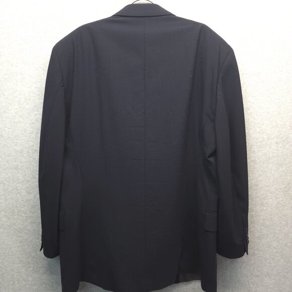 Oscar De La Renta Stretch Wool Blazer Mens 46R Navy Blue Suit‎ Jacket Sport Coat - Picture 4 of 12